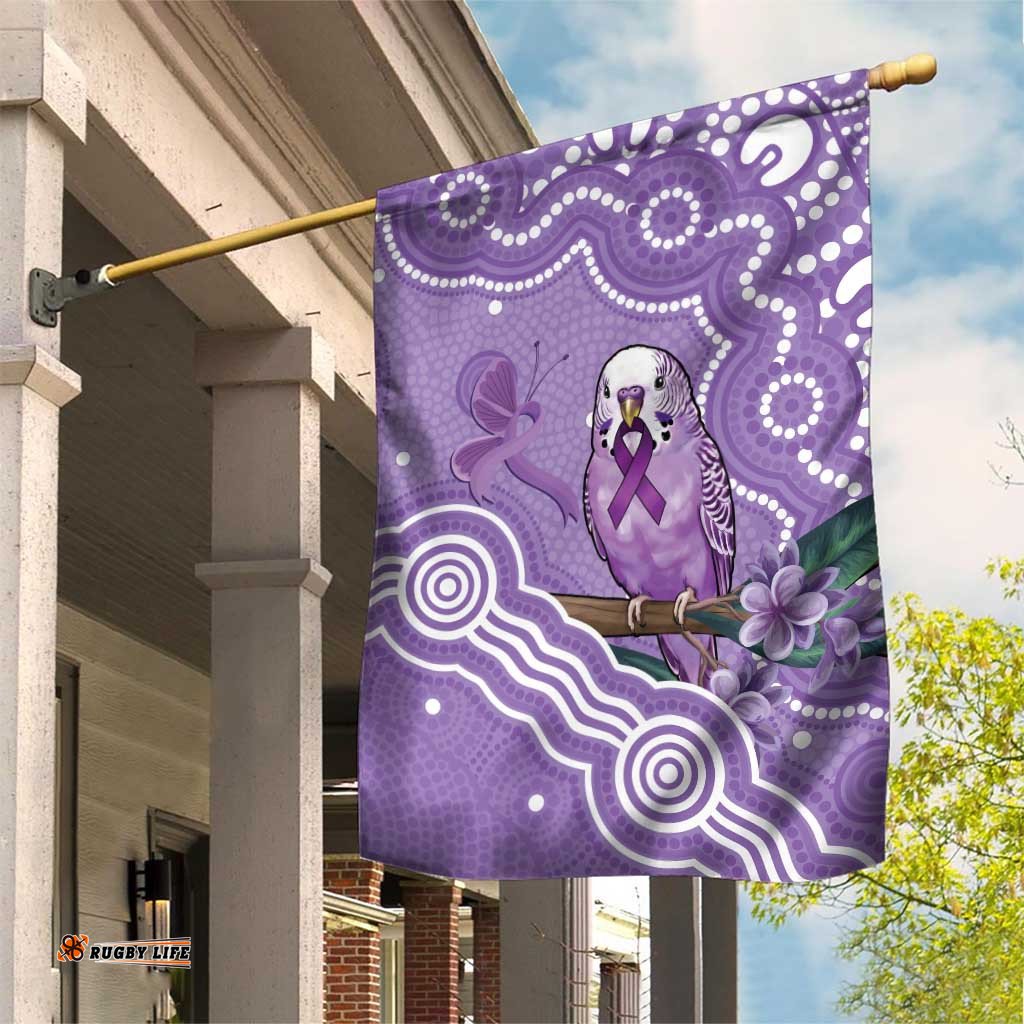 Australia Epilepsy Awareness Garden Flag Purple Budgerigar Plumeria Aboriginal LT14
