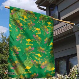 Australia Billy Buttons Garden Flag Aussie Pycnosorus Kangaroo Seamless Style LT14
