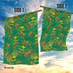 Australia Billy Buttons Garden Flag Aussie Pycnosorus Kangaroo Seamless Style LT14