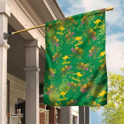 Australia Billy Buttons Garden Flag Aussie Pycnosorus Kangaroo Seamless Style LT14