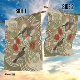 Australia Eastern Spinebill Garden Flag Aussie Honeyeater Bottlebrush Indigenous Art LT14