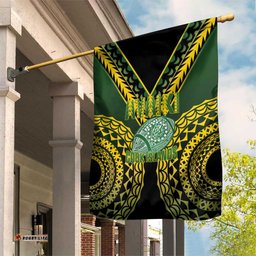 Avaiki Cook Islands Rugby Garden Flag Kuki Airani Tatau Black LT14