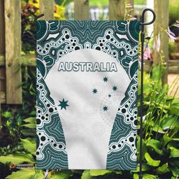 Australia Rugby 2026 Garden Flag Go Wallabies Aboriginal Pattern White Version LT05