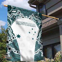 Australia Rugby 2026 Garden Flag Go Wallabies Aboriginal Pattern White Version LT05