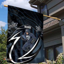 Carlton Navy Garden Flag Captain With Aboriginal Art DT05
