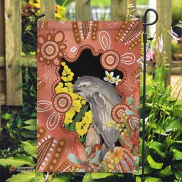 Australia Tawny Frogmouth Garden Flag Golden Wattle Banksia Aboriginal Art LT14
