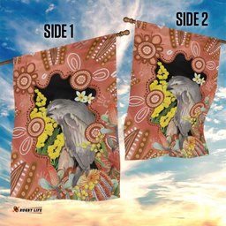 Australia Tawny Frogmouth Garden Flag Golden Wattle Banksia Aboriginal Art LT14