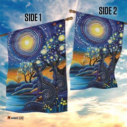 Australian Night Sky Landscape Garden Flag Aboriginal Dreamtime Story LT9