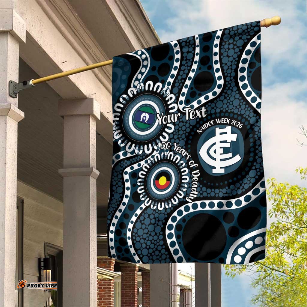 Carlton NAIDOC Week 2026 Personalised Garden Flag 50 Years of Deadly Aboriginal Art LT14