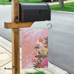 Australia Christmas Pink Cockatoo with Banksia Garden Flag Coral Pink LT7