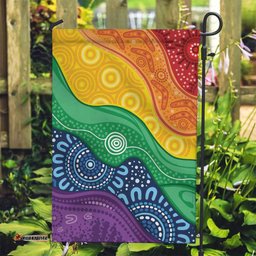 Australia First Nation LGBTQ+ Garden Flag Aboriginal Rainbow Flag LT7
