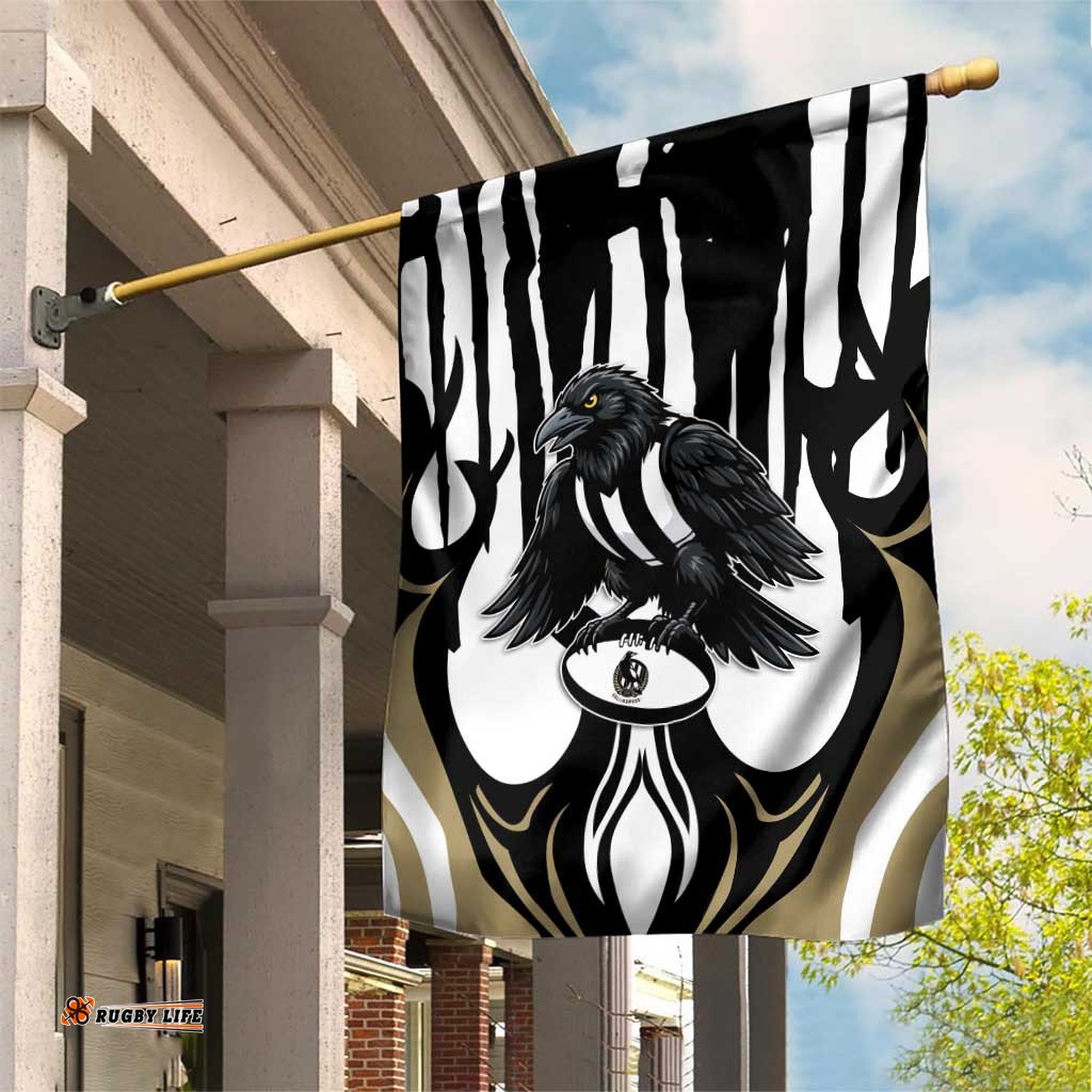 Collingwood Black Garden Flag Unique Style DT05