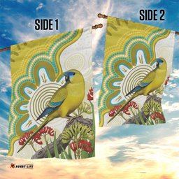 Australia Rock Parrot Garden Flag Kangaroo Paws Indigenous Art LT14