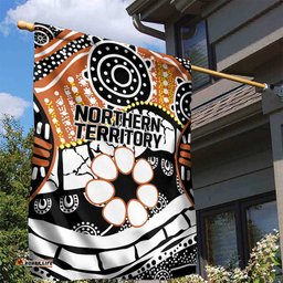 Australian Northern Territory Garden Flag Aboriginal with Sturt's Desert Rose LT9