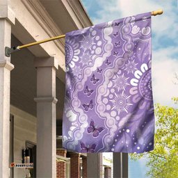 Australia Epilepsy Awareness Garden Flag Purple Butterflies Aboriginal LT05