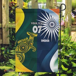 Custom India and Australia Cricket Garden Flag Special Half-Half Mix LT7