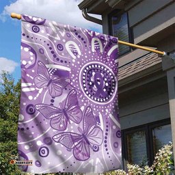 Australia Epilepsy Awareness Indigenous Garden Flag Butterfly Aboriginal Art LT7