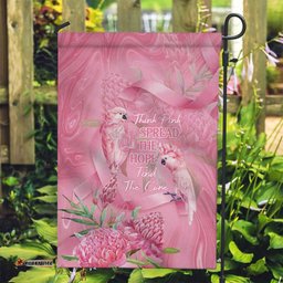 Australia Breast Cancer Awareness Garden Flag Think Pink Cockatoos Ribbon LT14