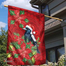 Australian Magpie Garden Flag Aboriginal Inspired Christmas LT9