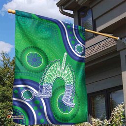 Australia Torres Strait Islanders Garden Flag Dhari Aboriginal Pattern LT14