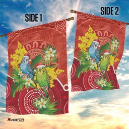 Budgerigar Australia Christmas Garden Flag Budgies Golden Wattle Aboriginal Red LT14