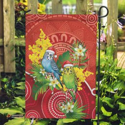 Budgerigar Australia Christmas Garden Flag Budgies Golden Wattle Aboriginal Red LT14