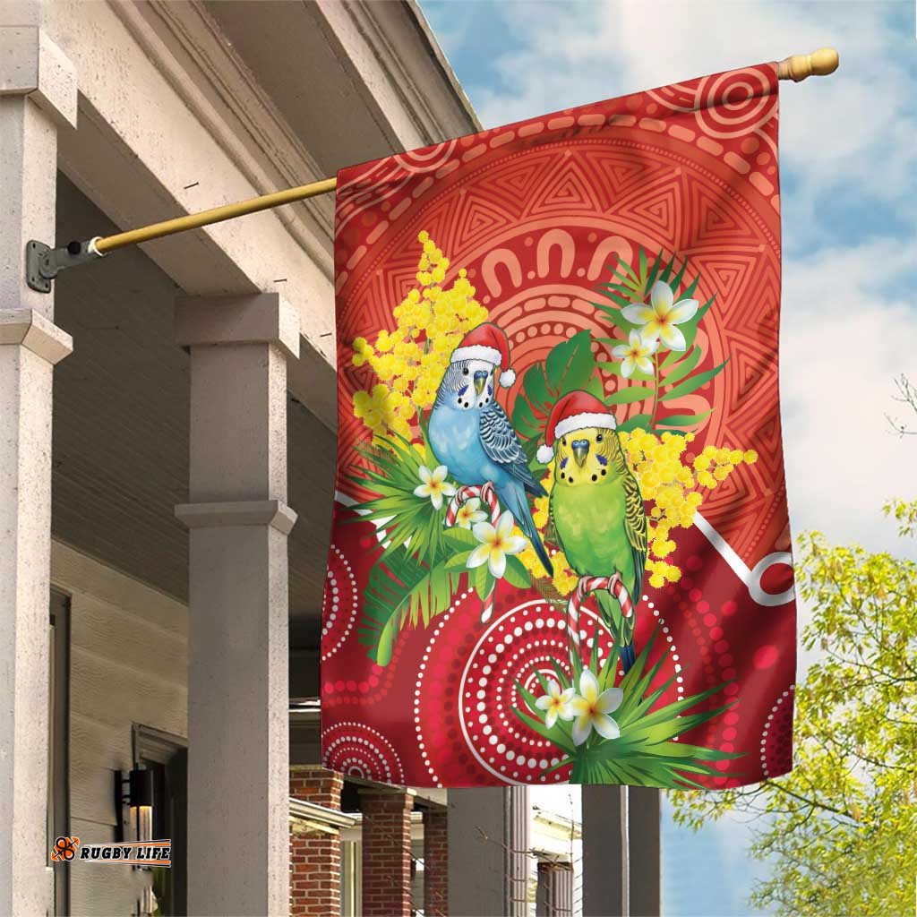 Budgerigar Australia Christmas Garden Flag Budgies Golden Wattle Aboriginal Red LT14