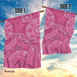 Australia Indigenous Pink Month Garden Flag Breast Cancer Aboriginal Dragonflies Ribbon LT14