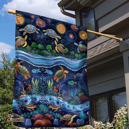 Australian Landscapes Garden Flag Aboriginal Dreamtime Story LT9