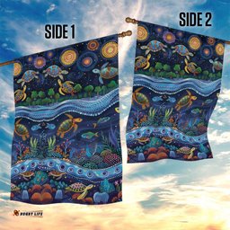 Australian Landscapes Garden Flag Aboriginal Dreamtime Story LT9