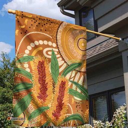 Australia Bottlebrush Garden Flag Callistemon Aussie Native Flowers Indigenous Art LT14