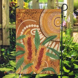 Australia Bottlebrush Garden Flag Callistemon Aussie Native Flowers Indigenous Art LT14