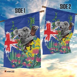 Australia Day Koala Garden Flag Aussie Aussie Aussie Oi Oi Oi Blue Color LT9