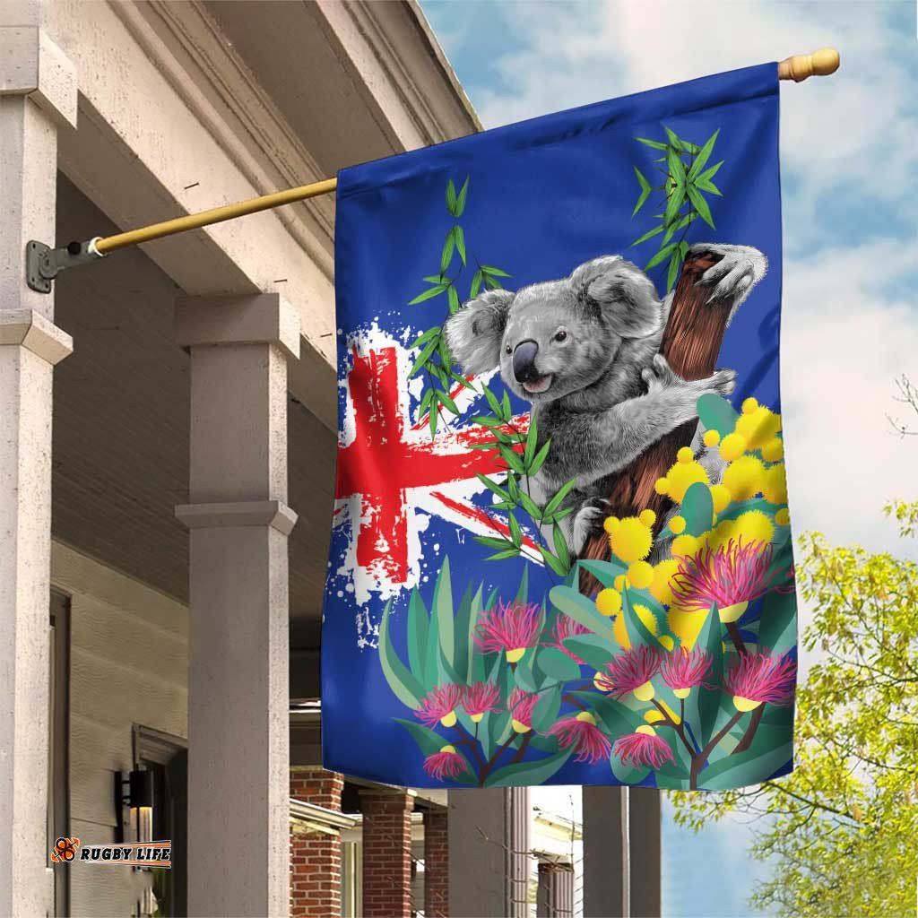 Australia Day Koala Garden Flag Aussie Aussie Aussie Oi Oi Oi Blue Color LT9