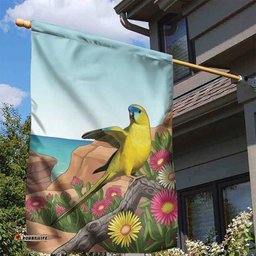 Australia Rock Parrot Garden Flag Pigface Carpobrotus Rocky Island Vibes LT14