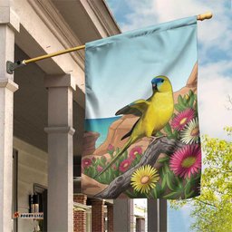 Australia Rock Parrot Garden Flag Pigface Carpobrotus Rocky Island Vibes LT14