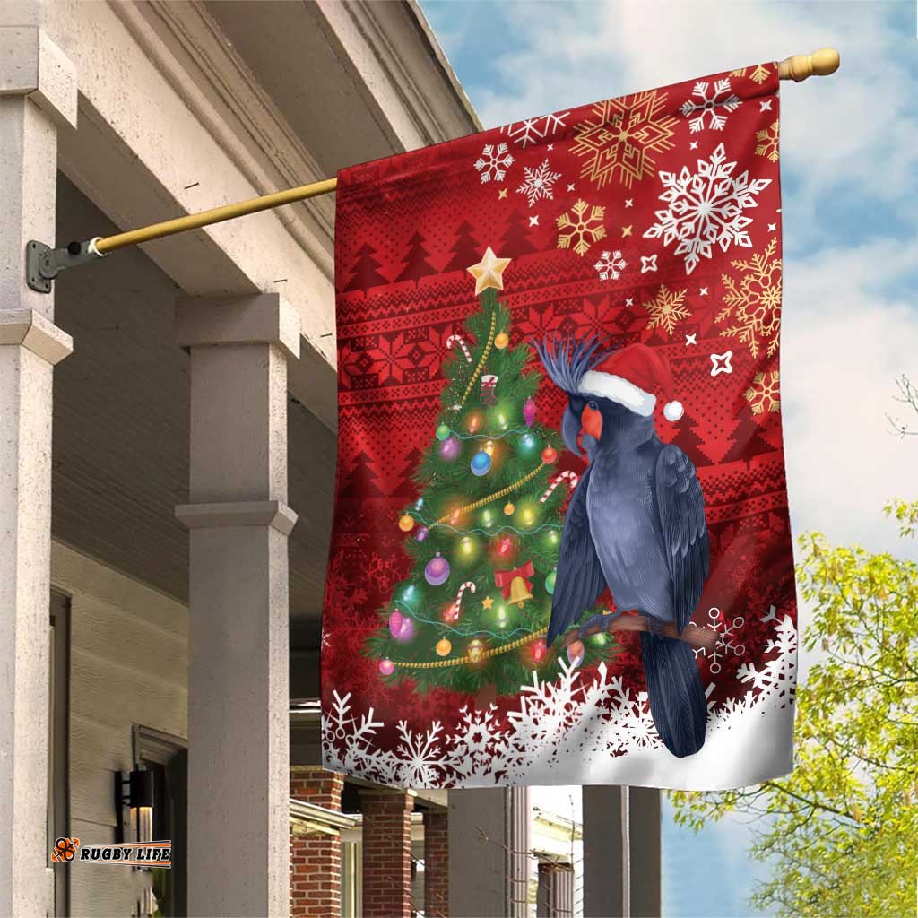 Australia Palm Cockatoo Christmas Garden Flag Goliath Cockatoo Santa Merry Chrissie LT14
