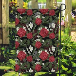 Australia Waratah Flannel Flower Garden Flag Aussie Native Flowers Seamless Stylized LT14