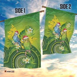 Budgerigar Australia Christmas Garden Flag Budgies Golden Wattle Aboriginal Green LT14