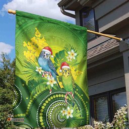 Budgerigar Australia Christmas Garden Flag Budgies Golden Wattle Aboriginal Green LT14