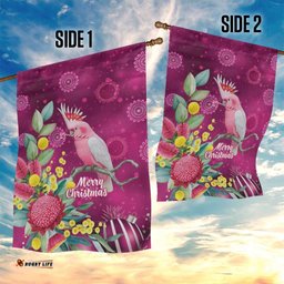 Australia Pink Cockatoo Christmas Garden Flag Aussie Native Flowers Merry Xmas - Pink LT14