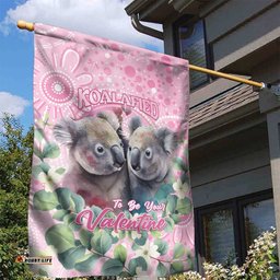 Australia Koala Valentine's Day Garden Flag Koalified To Be Your Valentine LT14