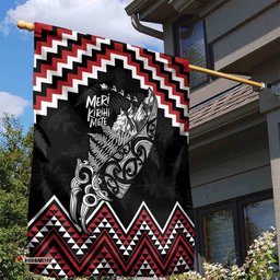 New Zealand Christmas Taniko Poutama Garden Flag Mountainscape Maori Fern LT7