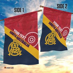 Custom South Australia Cricket Garden Flag Go Champions - Aboriginal Art LT14