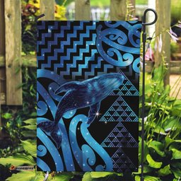 Humpback Whale Matariki New Zealand Garden Flag NZ Maori Paikea Poutama Luxury Blue LT14