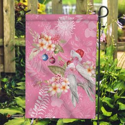 Joyful Pink Cockatoo Garden Flag Australia Christmas Vibes LT9