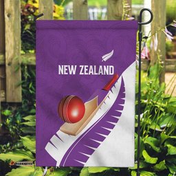 New Zealand Cricket Garden Flag Kiwi Birds Haka Dance Purple Fern Sporty Style LT03