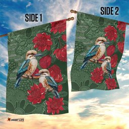 Kokaburra and Waratah Garden Flag Aboriginal Art LT9