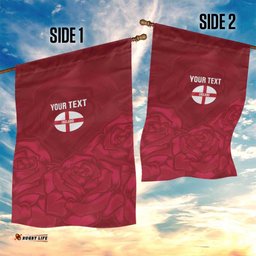 Custom England Rugby 2025 Garden Flag Go Champions Red Rose LT14