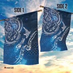 Matariki Galaxy Garden Flag New Zealand Map Maori Pattern LT9